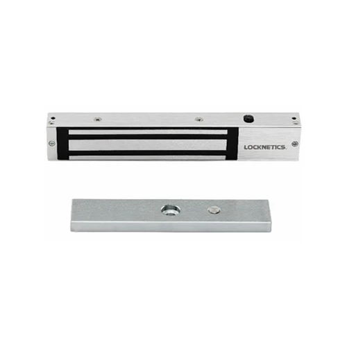 Locknetics MG600DT Monitored 600 Pound Dual Volt Maglock With LED Satin Stainless Steel Finish 1 Locknetics MG600DT Monitored 600 Pound Dual Volt Maglock With LED Satin Stainless Steel Finish