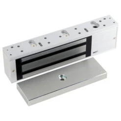 RCI 8310 DSS 28 MultiMag Single Magnetic 1500 Pound Lock With Door Status Sensor, Brushed Anodized Aluminum Finish